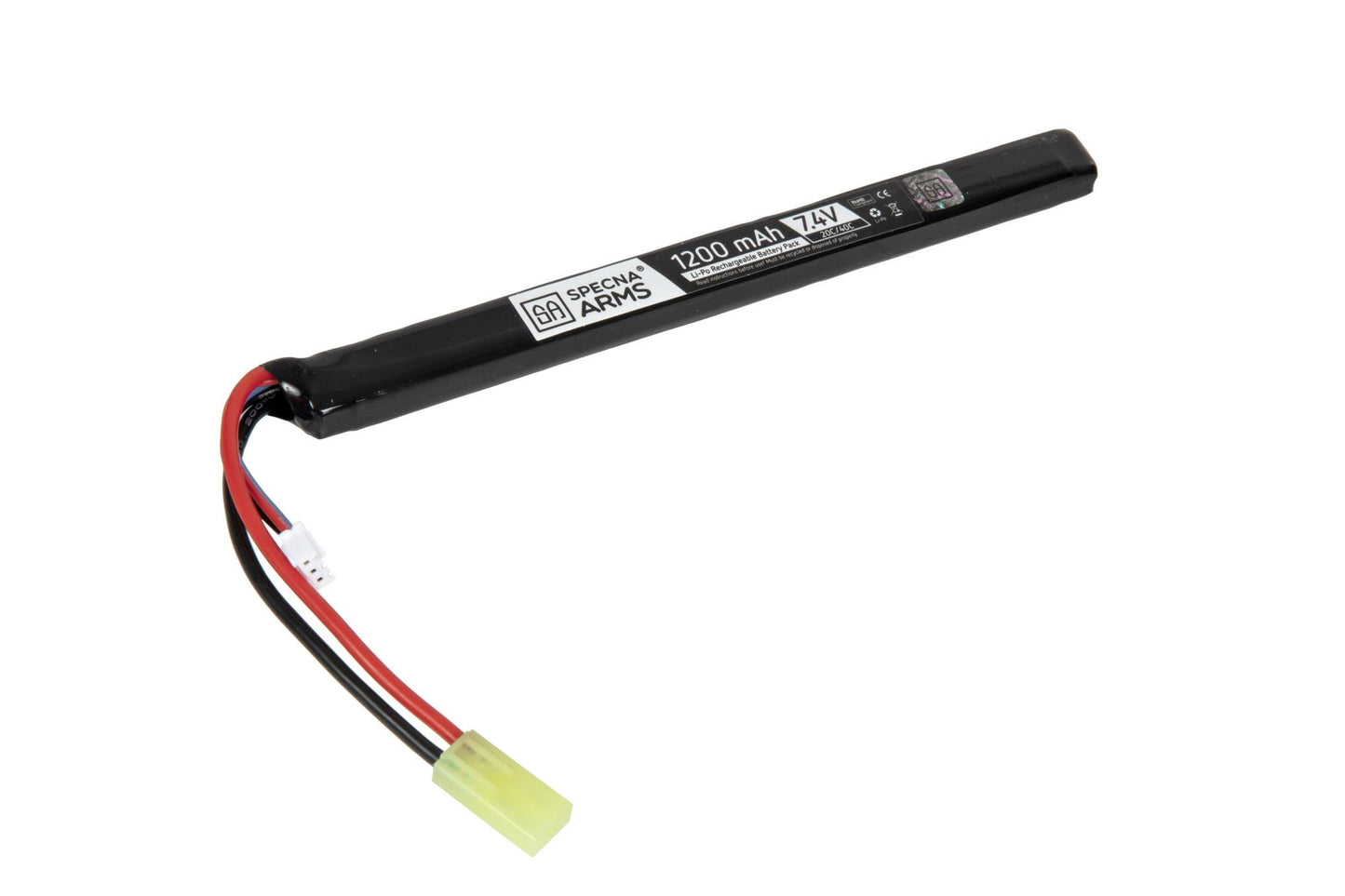 Akumulators Specna Arms LiPo 7.4V 1200mAh 20C/40C Priekš AK - Mini-Tamiya