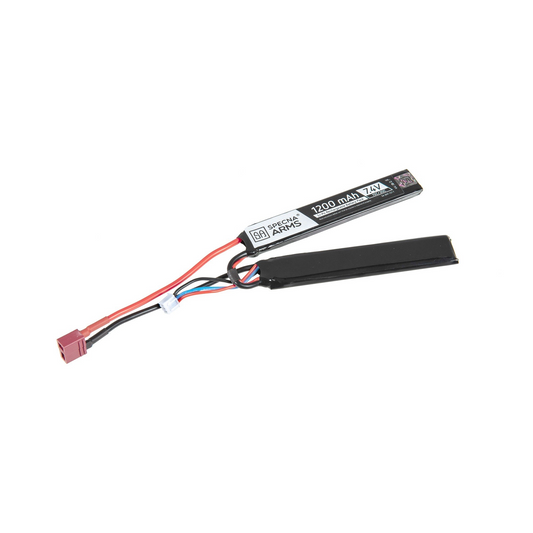 Akumulators LiPo 7,4 V 1200mAh 15/30C – „Butterfly“ konfigurācija - T-connector (Deans)