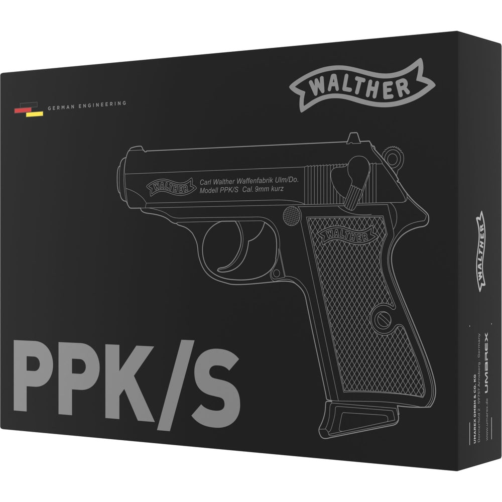 Комплект | Реплика пистолета Walther PPK/S + газовый баллон Elite Force Heavy Gas