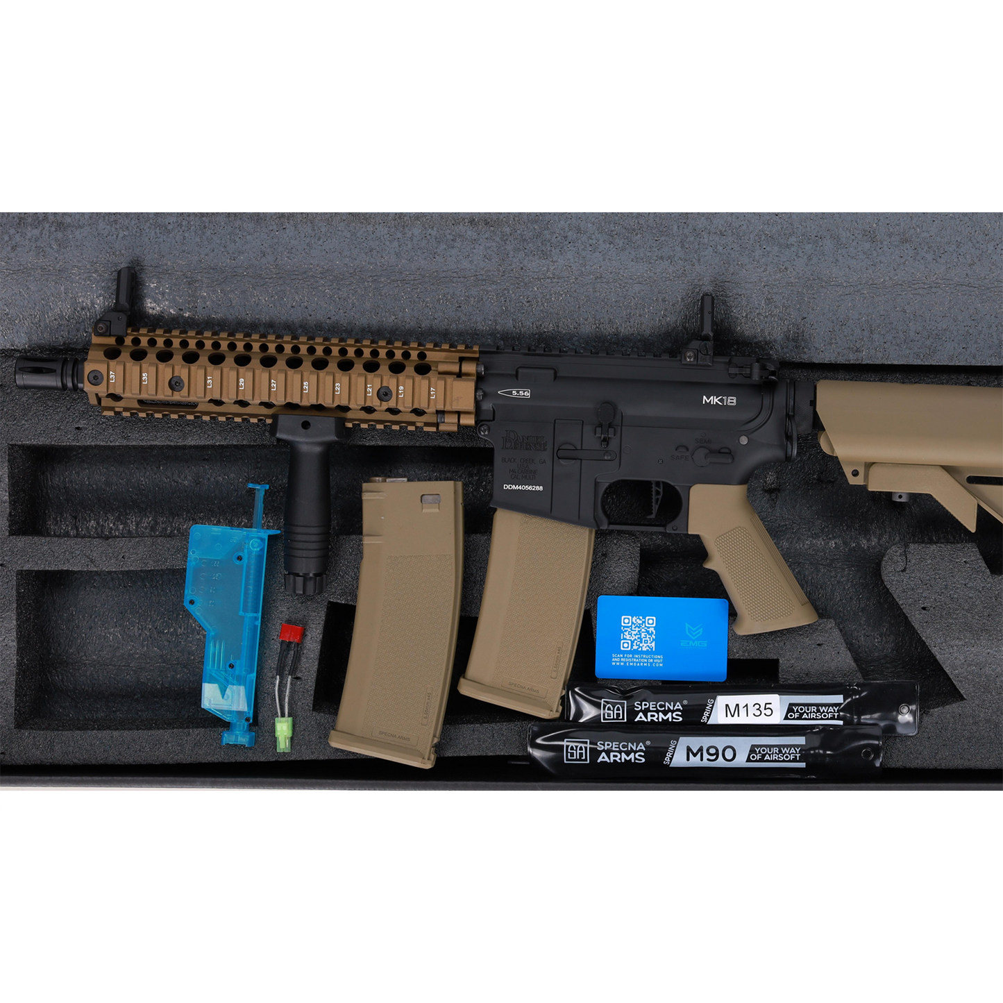 Specna Arms Daniel Defense® MK18 SA-P19 Prime™ BLDC™ Aster II ETU Replika - Chaos Bronze