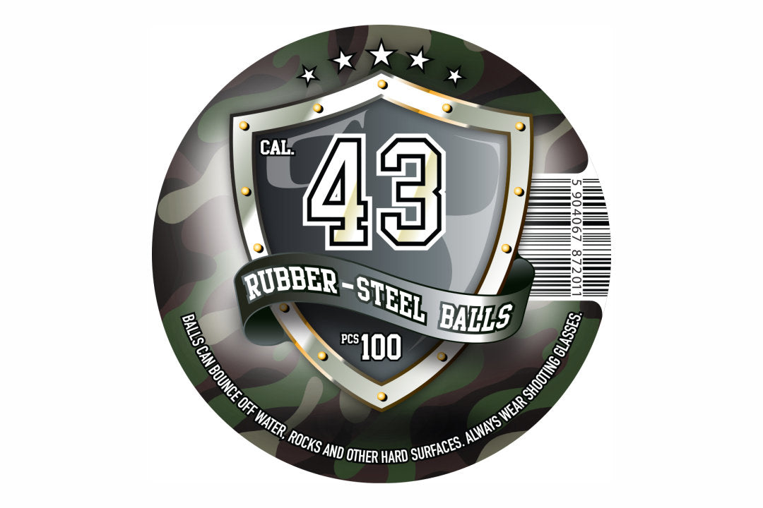 Rubber-steel Balls 43 Cal.