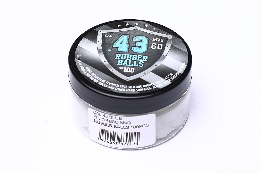 Rubber Balls 43 Cal. Fluorescence - Blue