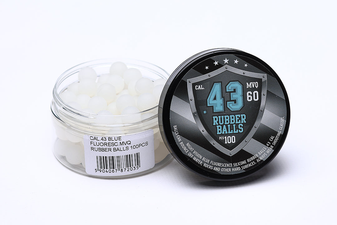 Rubber Balls 43 Cal. Fluorescence - Blue
