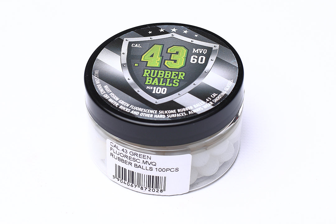 Rubber Balls 43 Cal. Fluorescence - Green