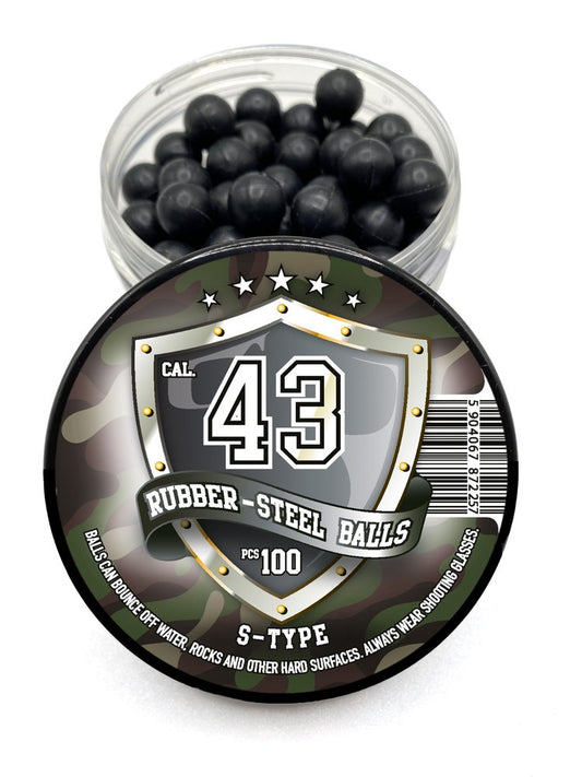 Резино-стальные шарики S-типа 43 кал.