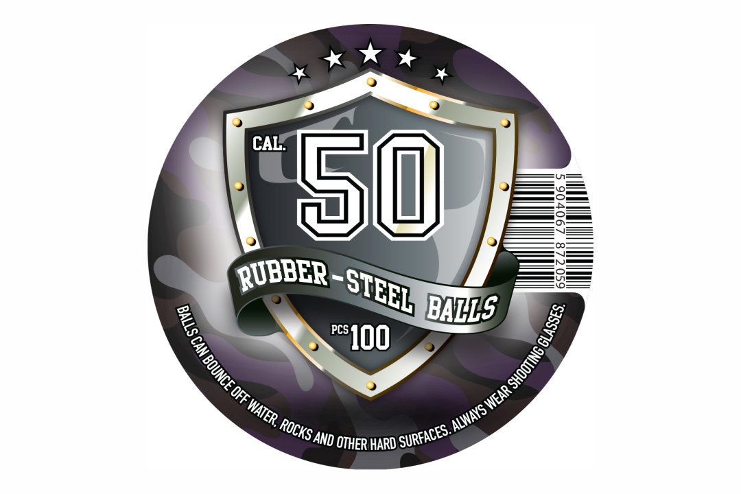 Rubber-steel Balls 50 Cal.