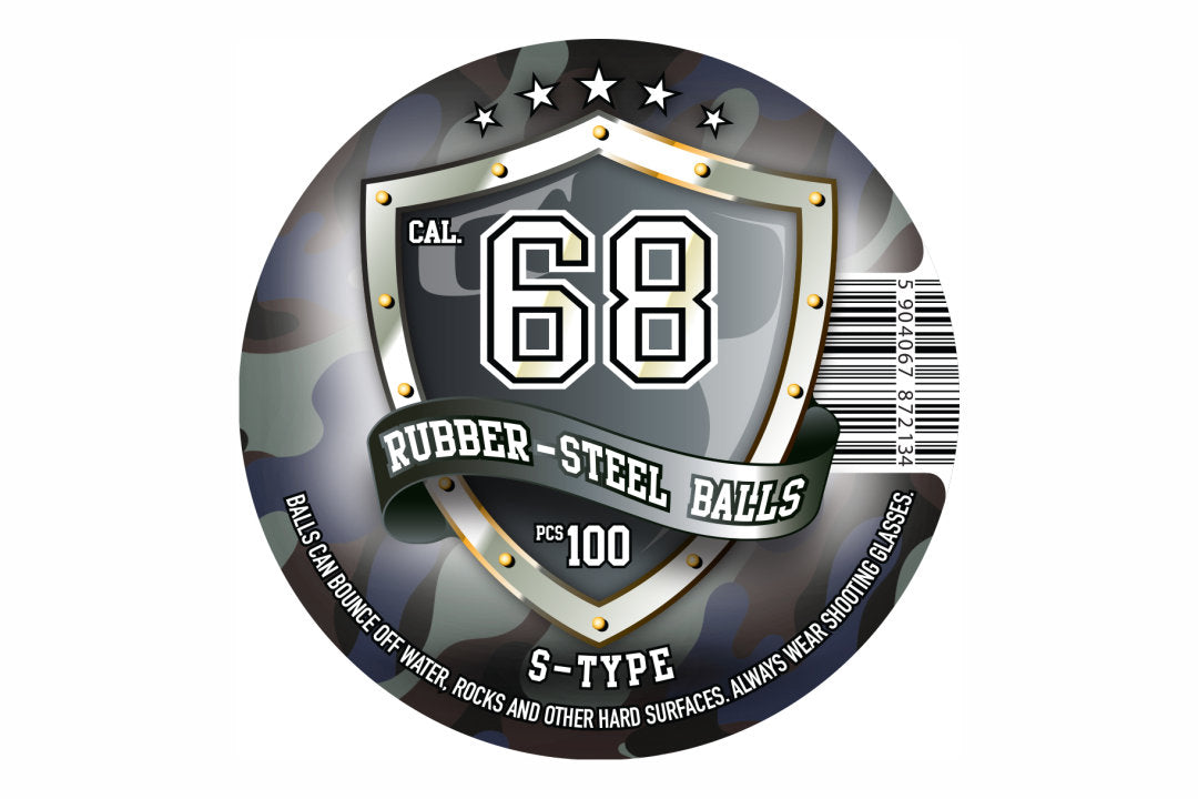 Rubber-steel Balls S-type 68 Cal.