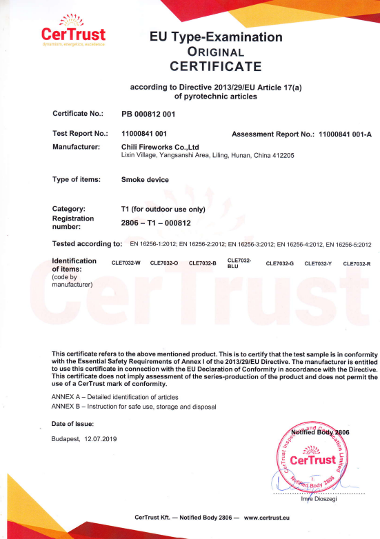 "TOSS" Dūmu Granāta