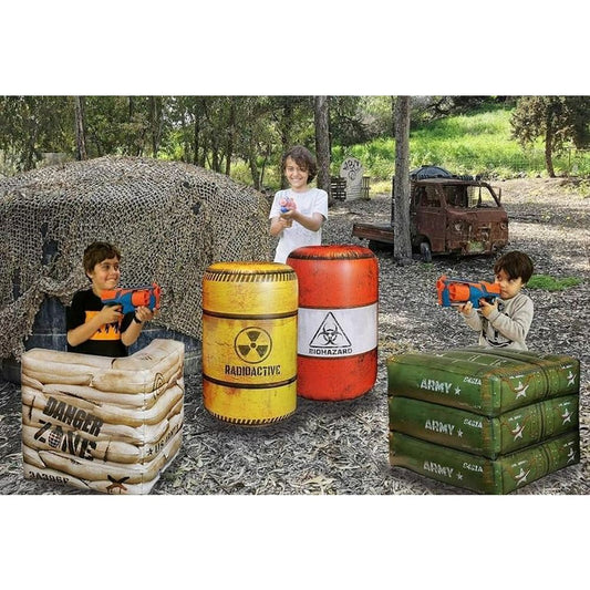 4 Lāzertaga Laukuma Piepūšamās Dekorācijas