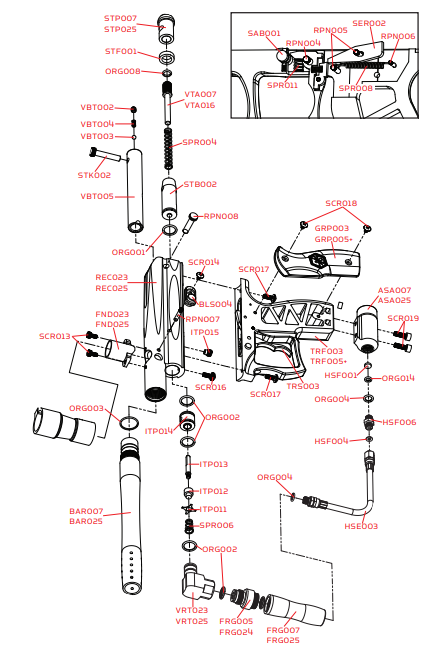 Винт M3 x 8 для крышки рукоятки Kingman (#SCR018)