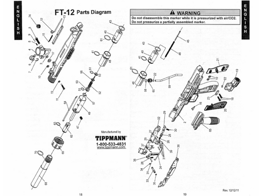 Tippmann FT-12 Rear Bolt (#TA45022)