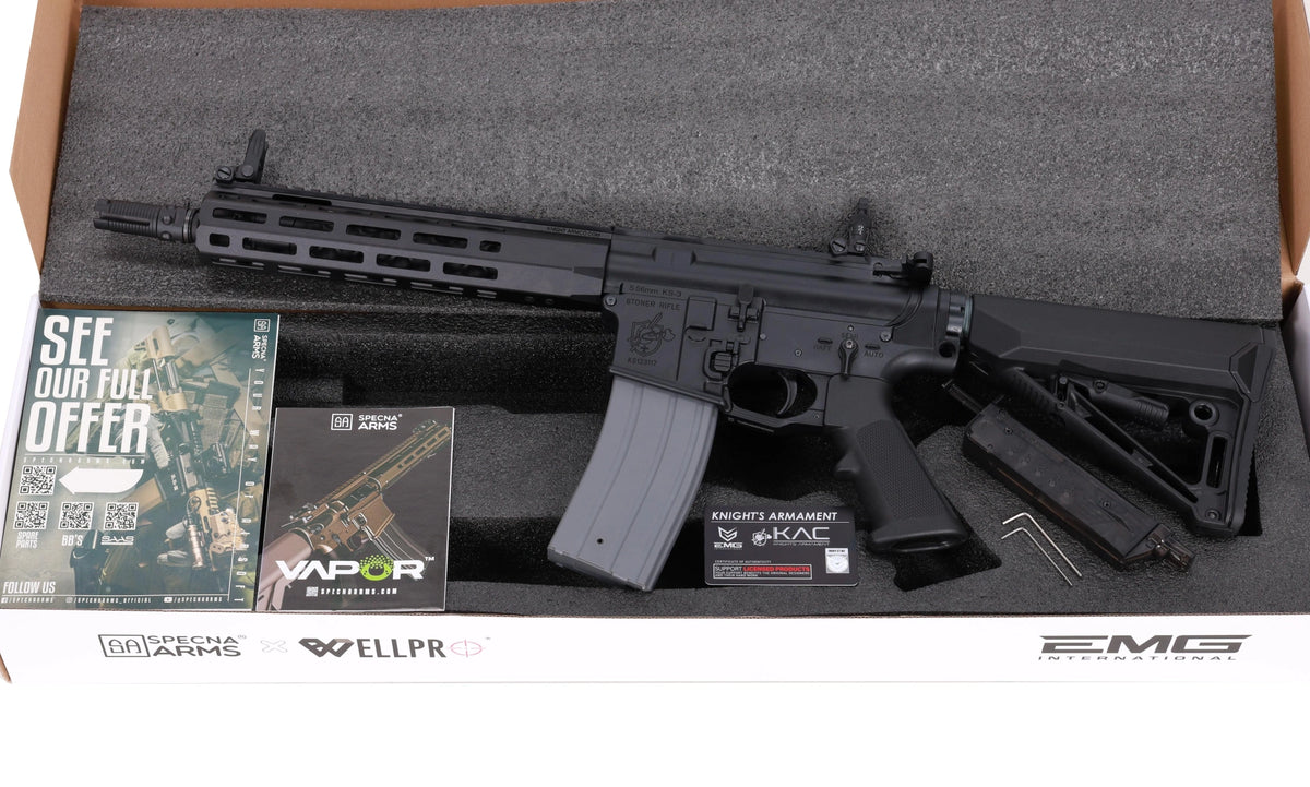 Knight's Armament Company KS-3 VAPOR GBBR replika 10,5″ — Melna