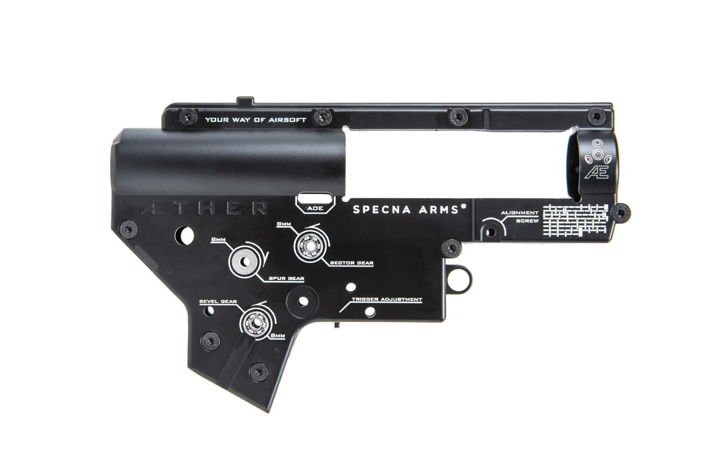 Редуктор V2 Skeleton Specna Arms Aether™ с подшипниками J-Cage
