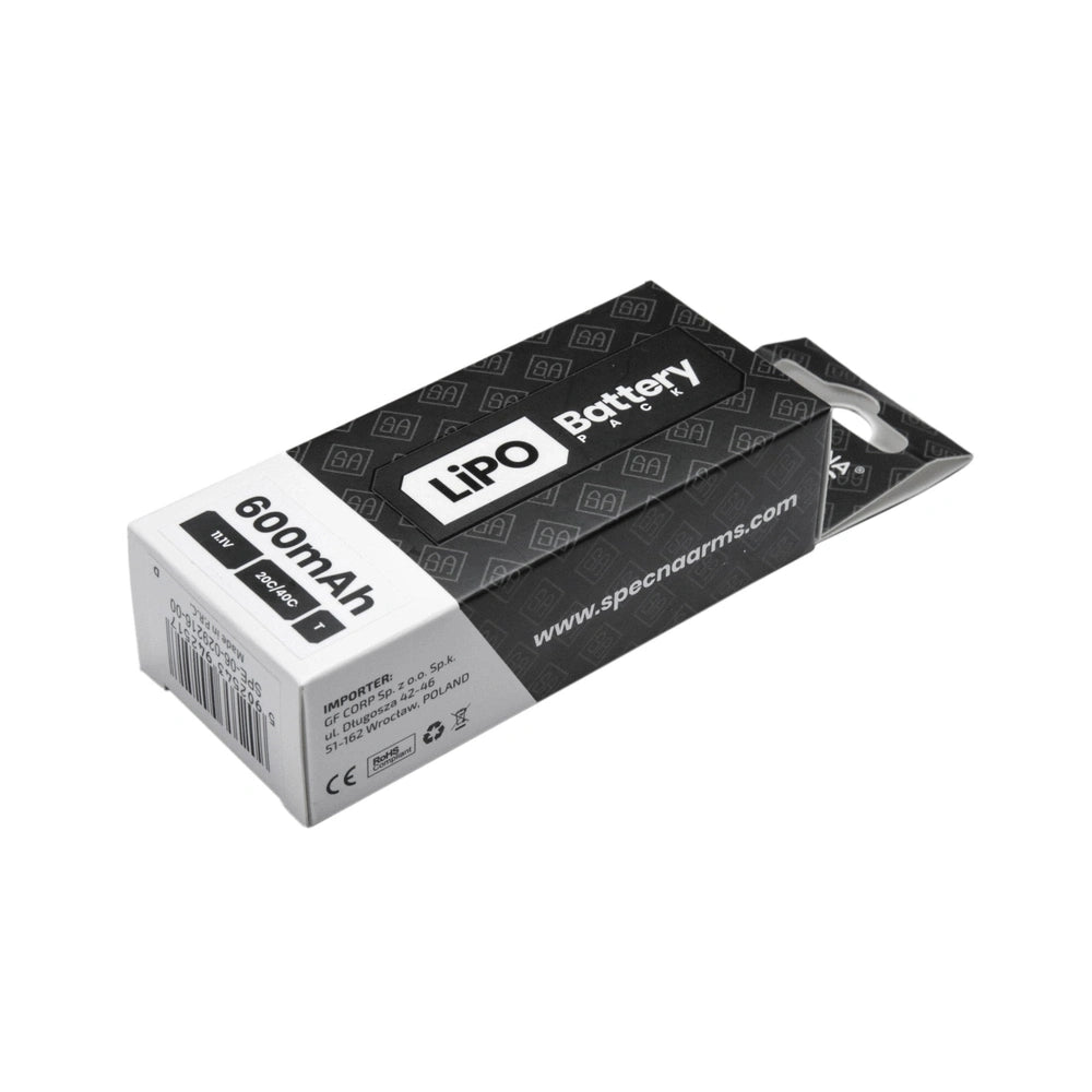 Akumulators Specna Arms LiPo 11.1V 600mAh 20/40C - Priekš PDW - Mini-Tamiya