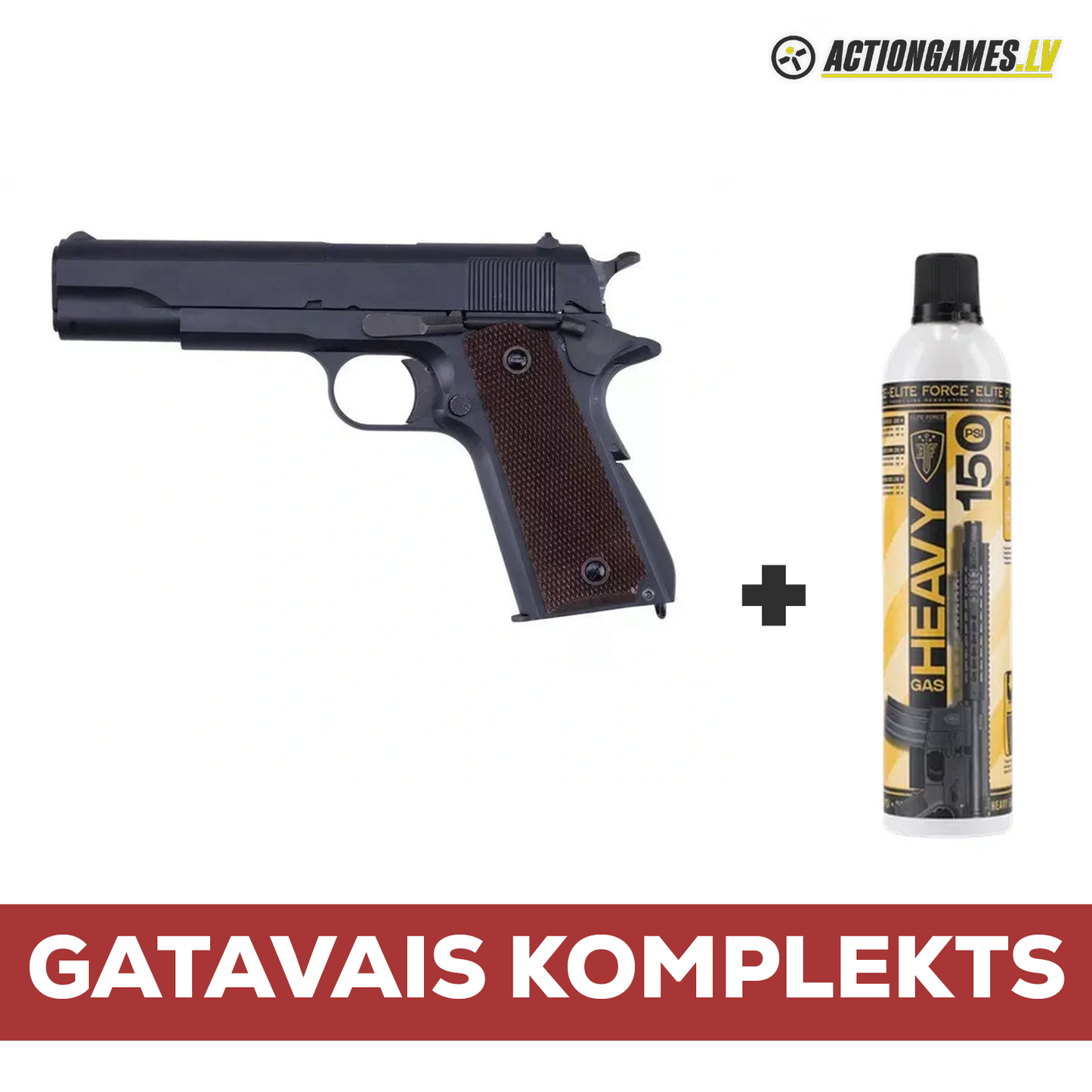 Set | GB-0731 Pistol Replica + Elite Force Heavy Gas