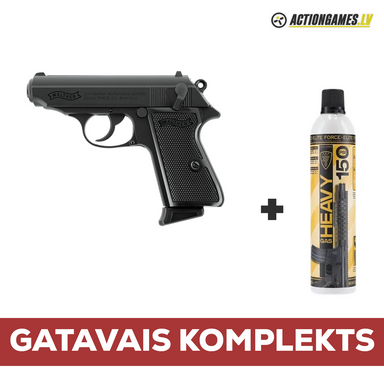 Set | Walther PPK/S Pistol Replica + Elite Force Heavy Gas