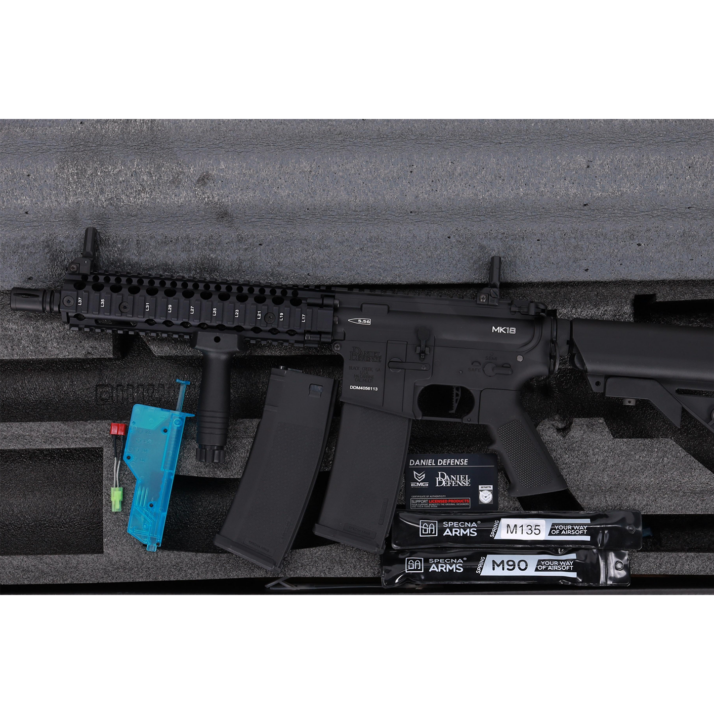 Specna Arms Daniel Defense® MK18 SA-P19 Prime™ BLDC™ Aster II ETU Replika - Melna