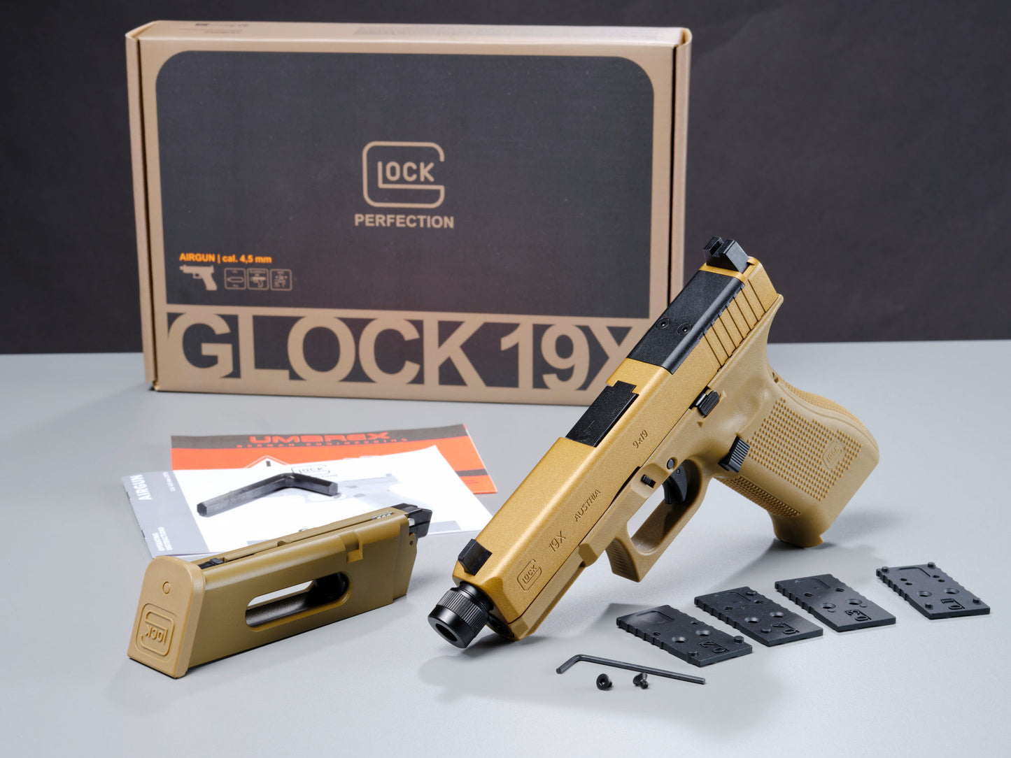 GLOCK 19X MOS CO2 Pistoles Replika - Coyote