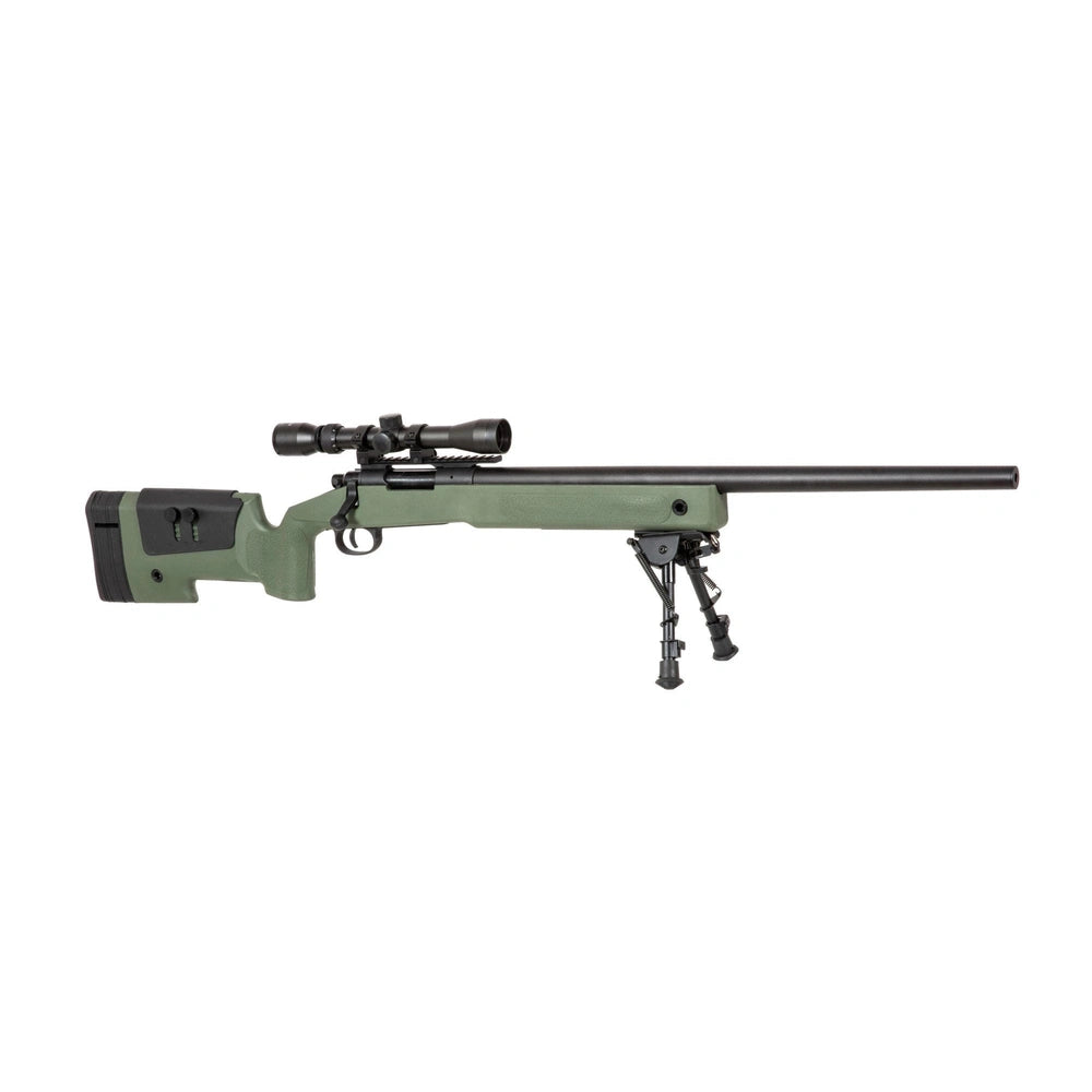 SA-S02 CORE™ Snaipera Šautenes Replika Ar Tēmēkli Un Bipod - Olive Drab