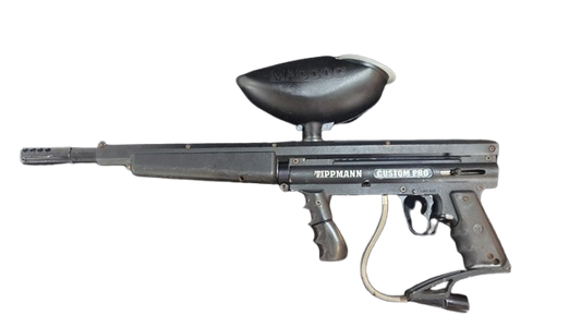 Tippmann Custom Pro Peintbola Markeris Ar Flatline Stobru - Black ( Lietots )