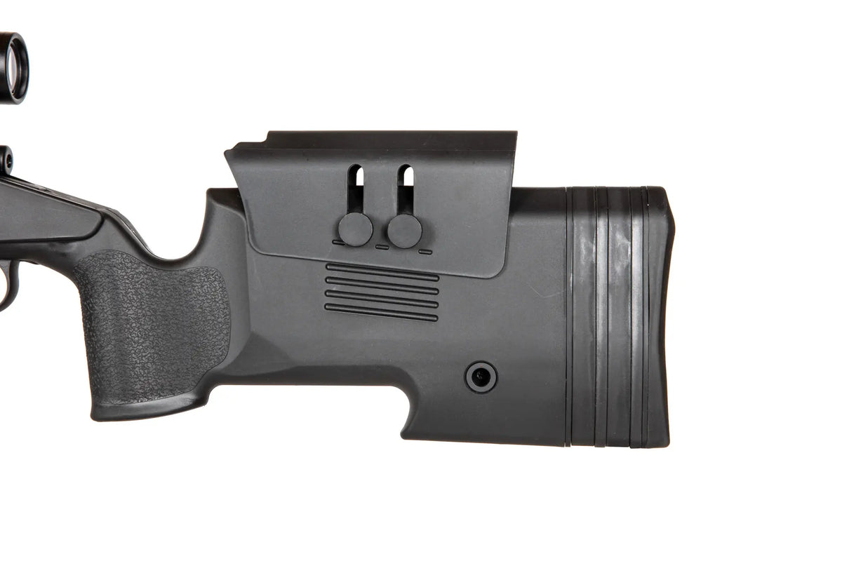 SA-S02 CORE™ High Velocity Snaipera Šautenes Airsoft Replika Ar Tēmēkli Un Divkāji - Black