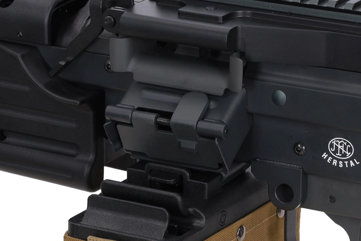 FN Herstal M249 MK2 Twin Motor EDGE AEG airsoft ložmetējs — melns