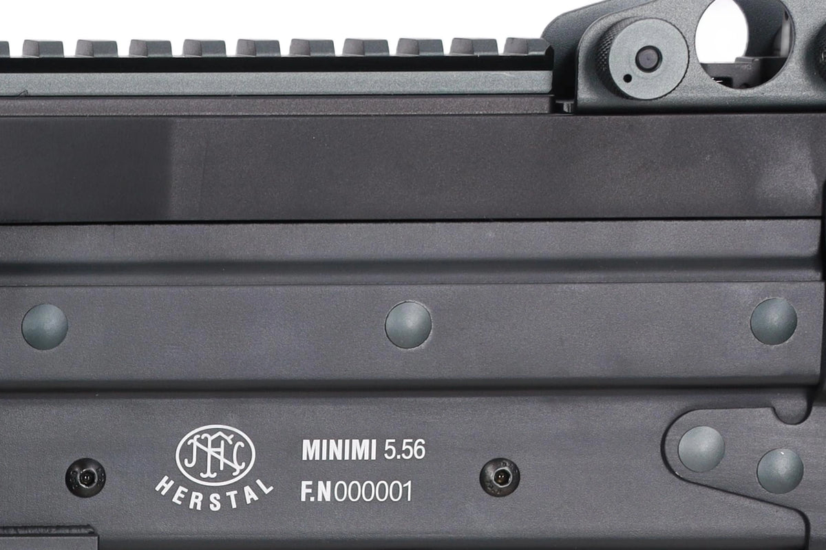 FN Herstal M249 MK2 Twin Motor EDGE AEG airsoft ložmetējs — melns