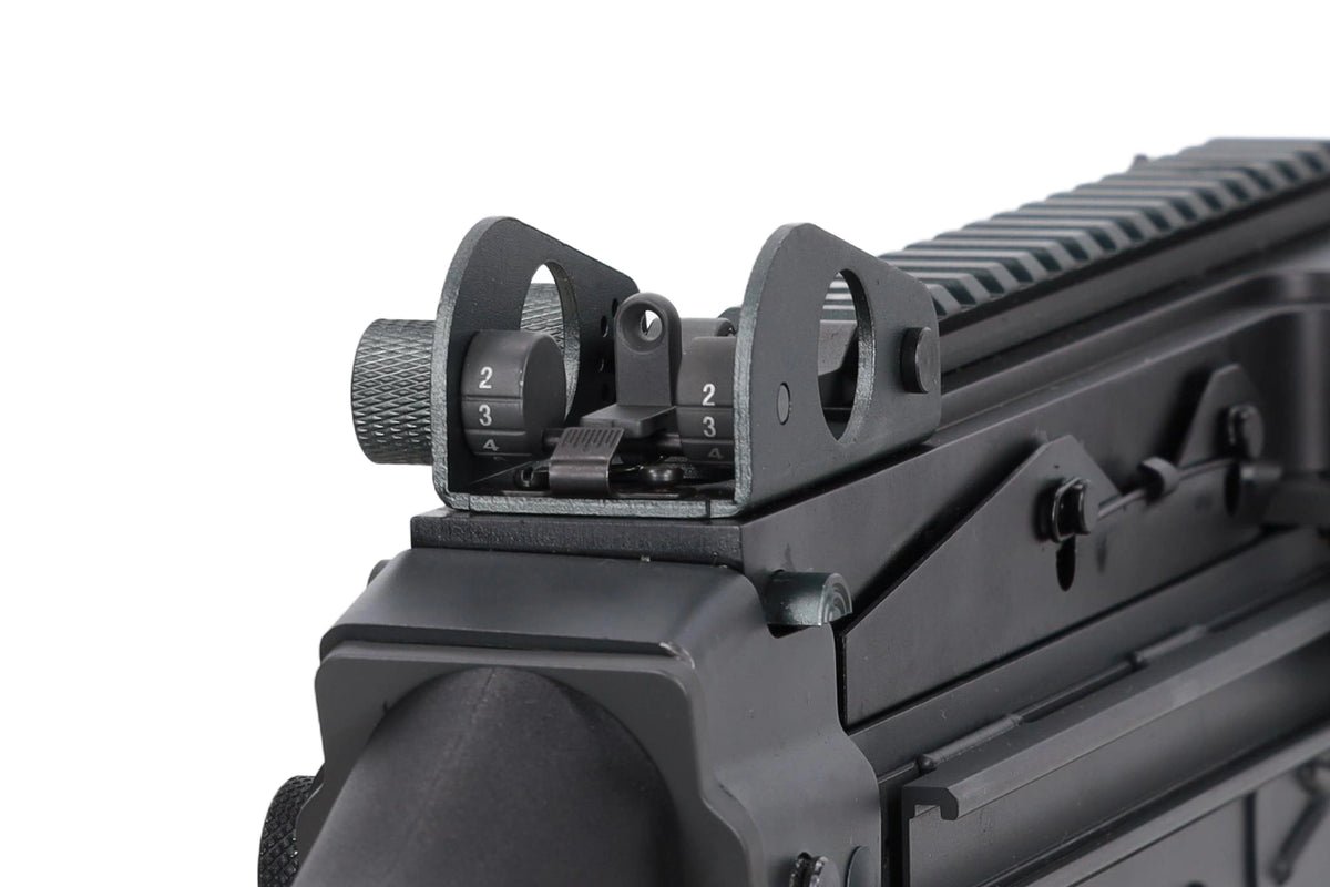 FN Herstal M249 MK2 Twin Motor EDGE AEG airsoft ložmetējs — melns