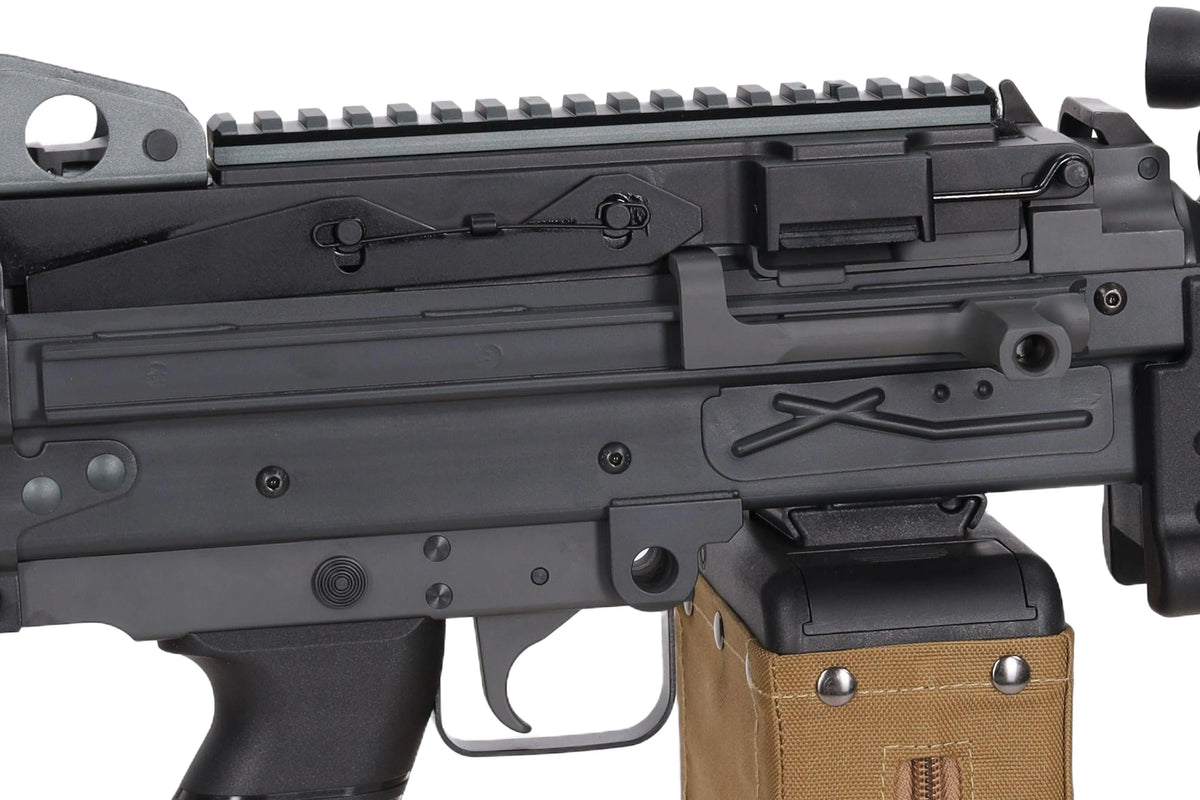 FN Herstal M249 MK2 Twin Motor EDGE AEG airsoft ložmetējs — melns