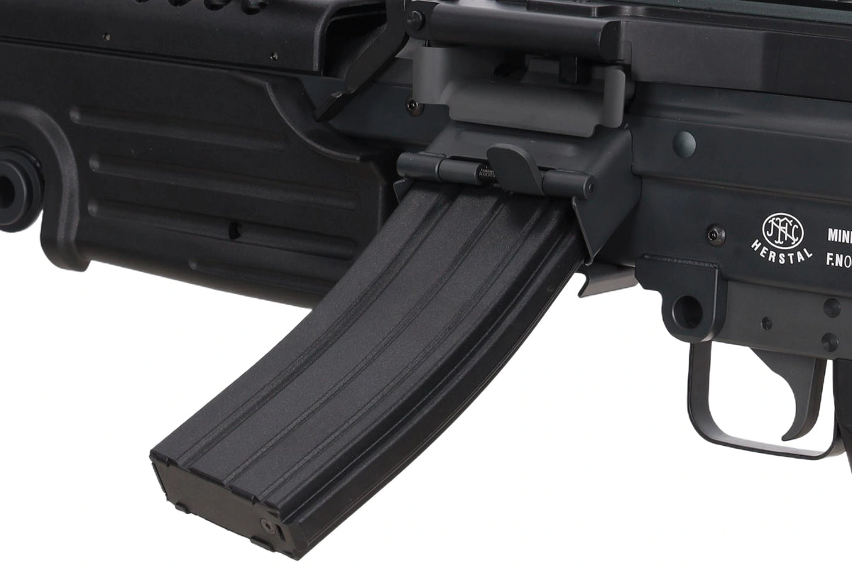 FN Herstal M249 MK2 Twin Motor EDGE AEG airsoft ložmetējs — melns