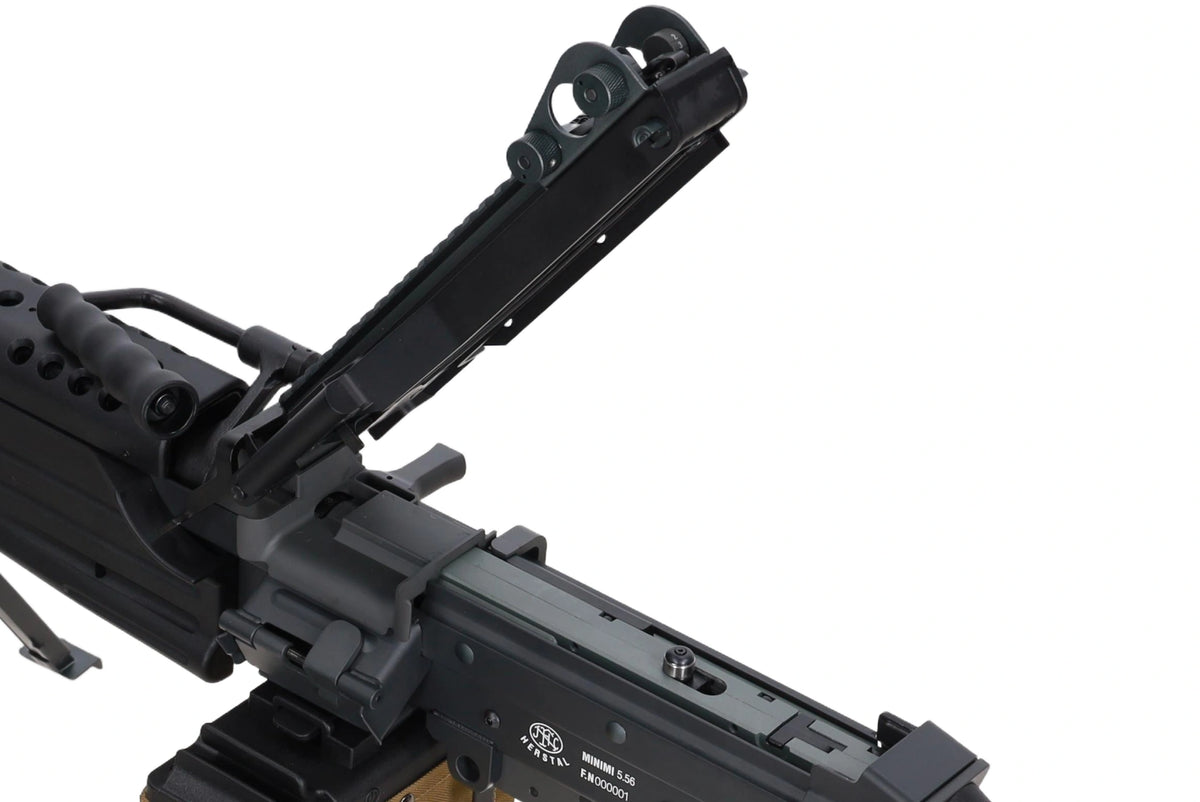 FN Herstal M249 MK2 Twin Motor EDGE AEG airsoft ložmetējs — melns