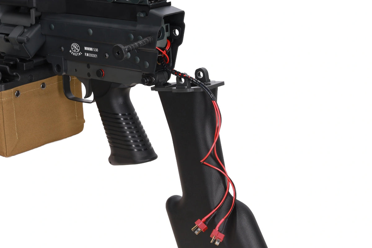 FN Herstal M249 MK2 Twin Motor EDGE AEG airsoft ložmetējs — melns