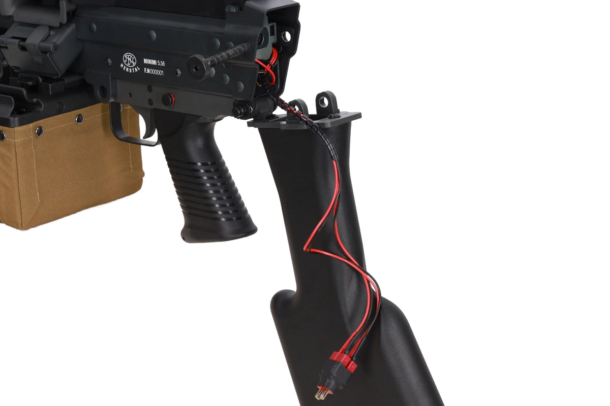 FN Herstal M249 MK2 Twin Motor EDGE AEG airsoft ložmetējs — melns