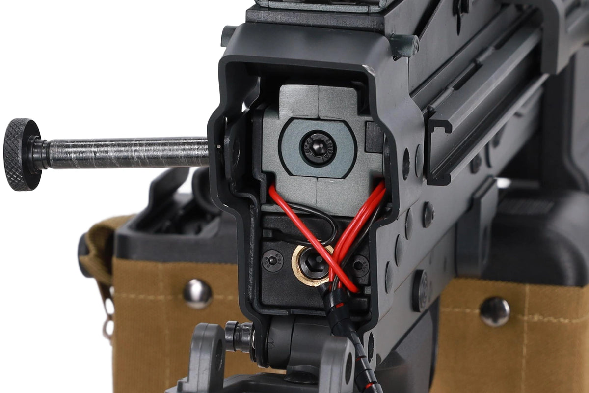 FN Herstal M249 MK2 Twin Motor EDGE AEG airsoft ložmetējs — melns