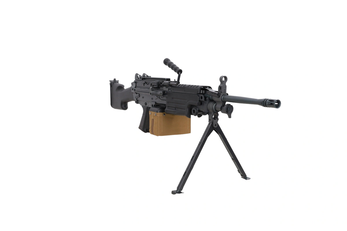 FN Herstal M249 MK2 Twin Motor EDGE AEG airsoft ložmetējs — melns
