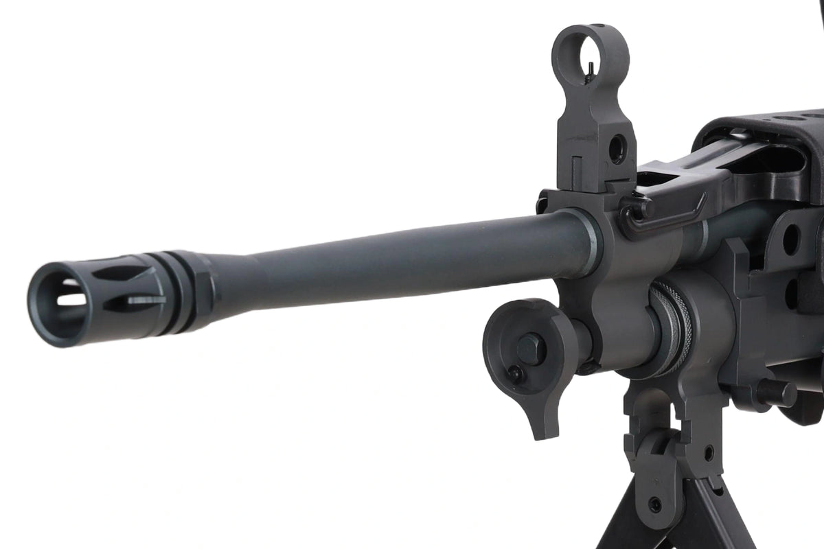 FN Herstal M249 MK2 Twin Motor EDGE AEG airsoft ložmetējs — melns