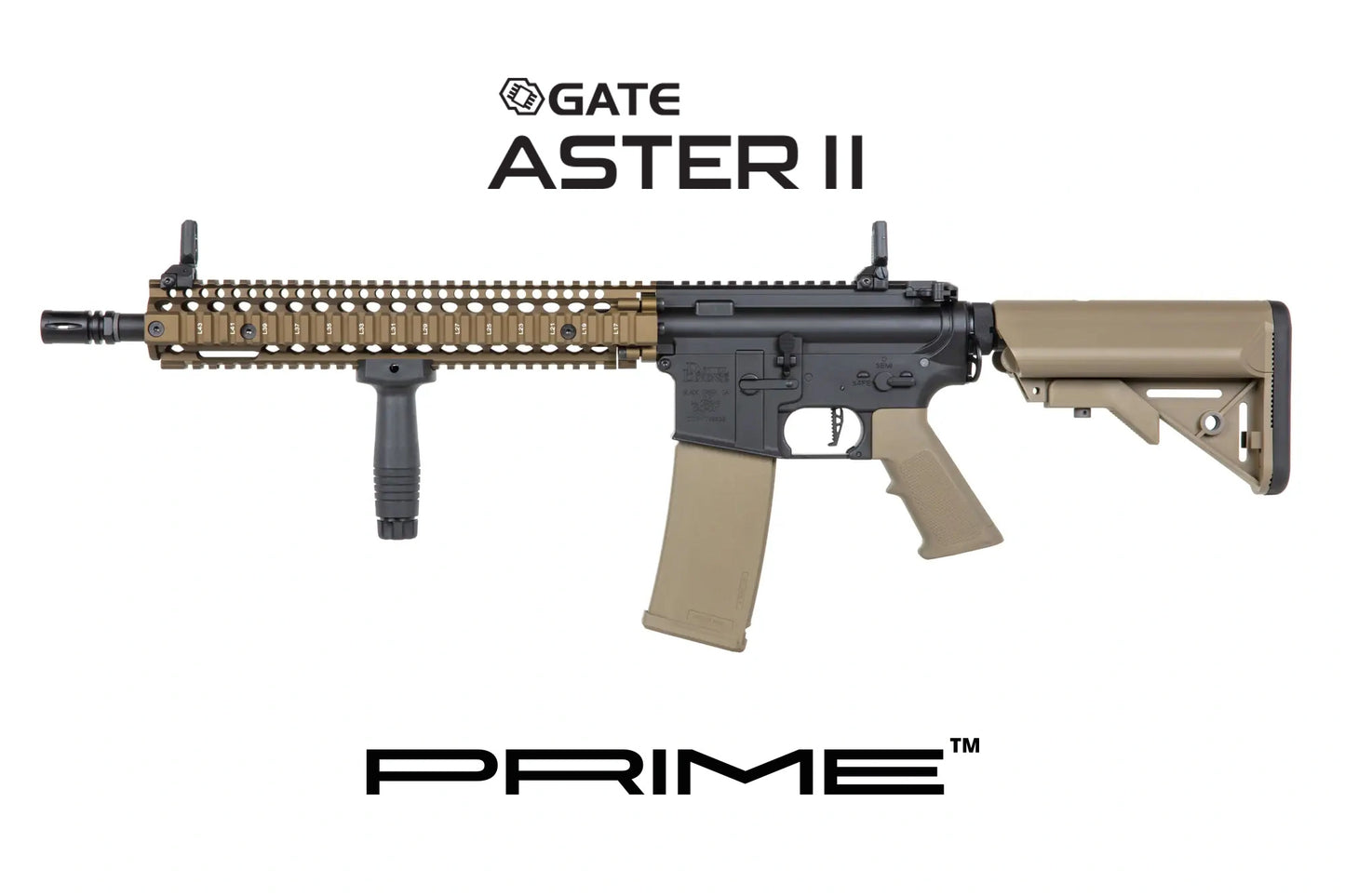 Specna Arms Daniel Defense® MK18 SA-P26 Prime™ Aster II ETU Brushless Motor Airsoft Replika - Chaos Bronze