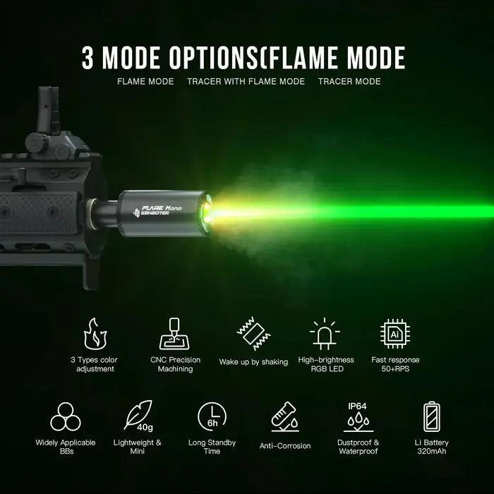 Tracer E-Shooter FLARE MONO Klusinātājs - Black
