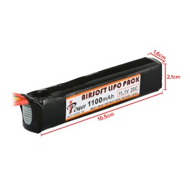 Akumulators Li-Po 1100mAh 11,1V 20C - Deans