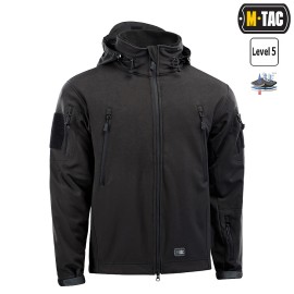 M-Tac soft shell jaka ar flīsu - Melns