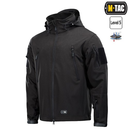 M-Tac soft shell jaka ar flīsu - Melns