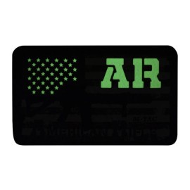 M-Tac patch AR-15 American Rifle (80/50 mm) Black/GID